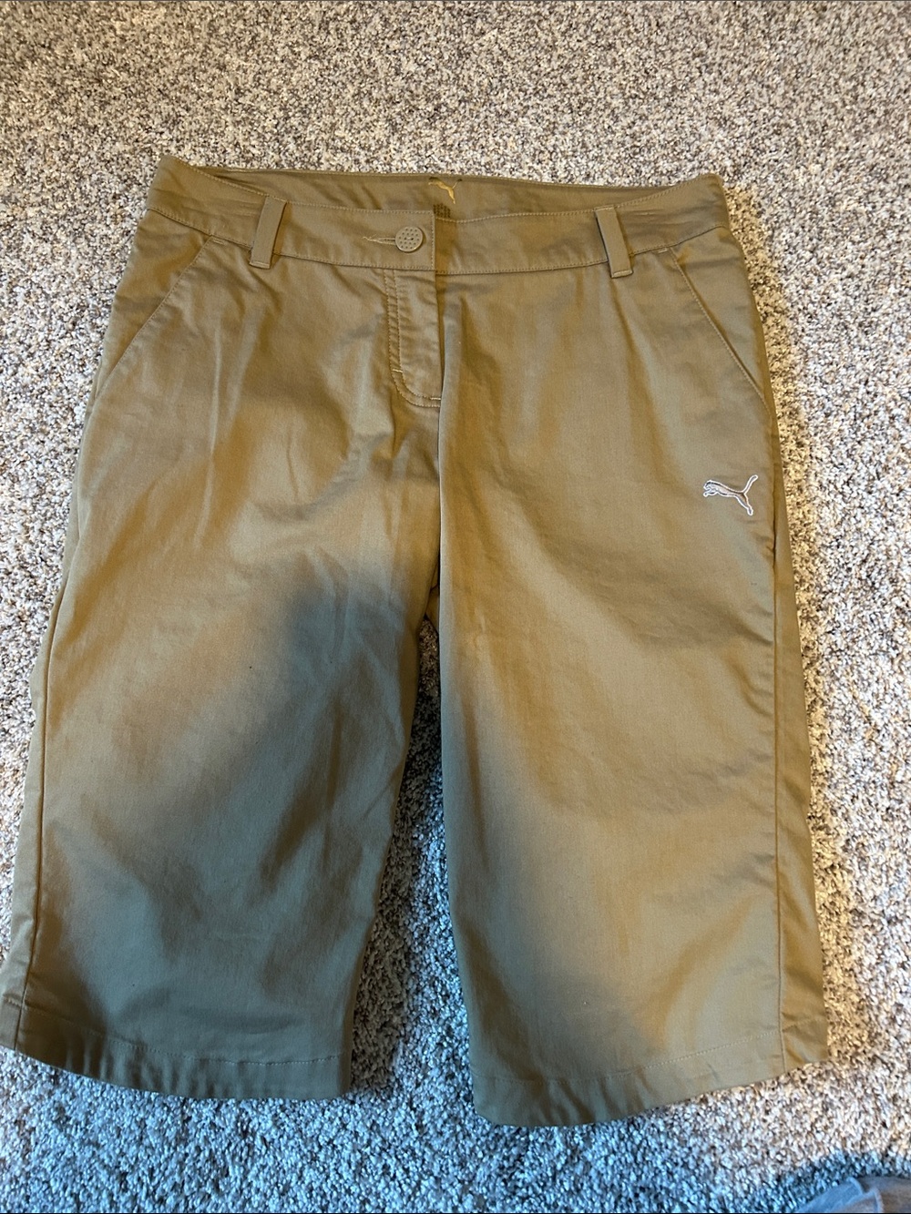 Puma Olive/Tan Performance Golf Shorts
